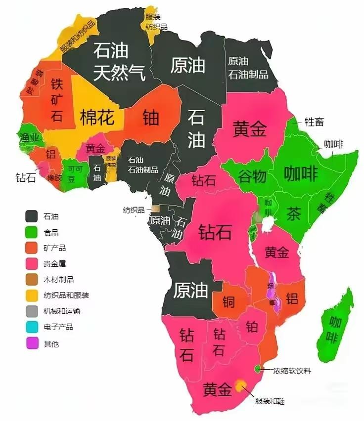 非洲大陆其实非常庞大，并没有地图里显示那么小，而且非洲大陆资源，相当丰富。石油是