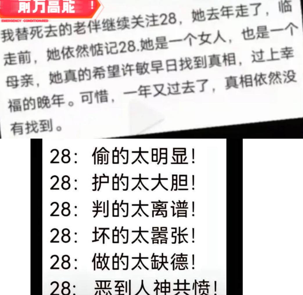 看了这段评论泪目了！
为这样一位真心实意支持许妈的星星点赞和致敬！

总有一天会