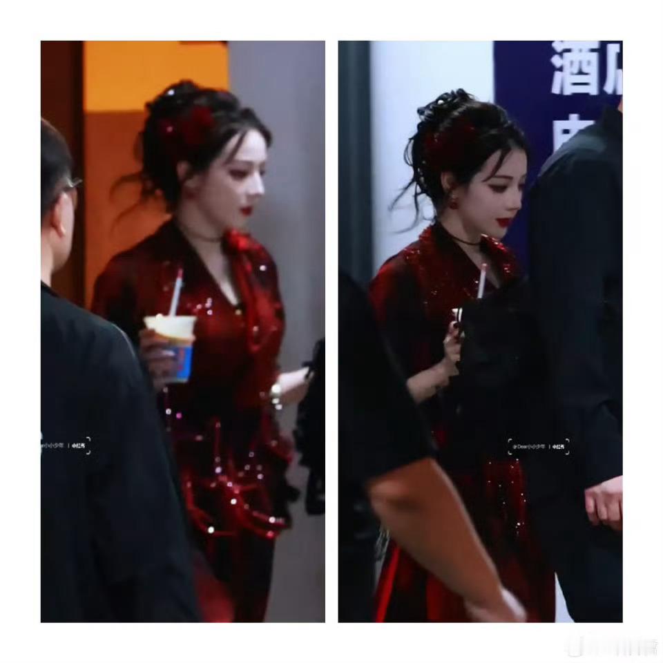 迪丽热巴 红玫瑰好漂亮，国际巨星 ​​​