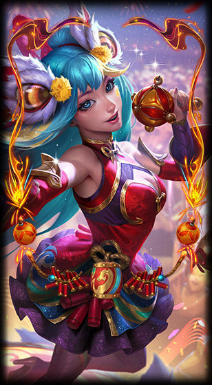 LOL新皮肤原画载入界面和边框预览英雄联盟英雄联盟龙马烈焰皮肤英雄联盟踏雪寻梅皮