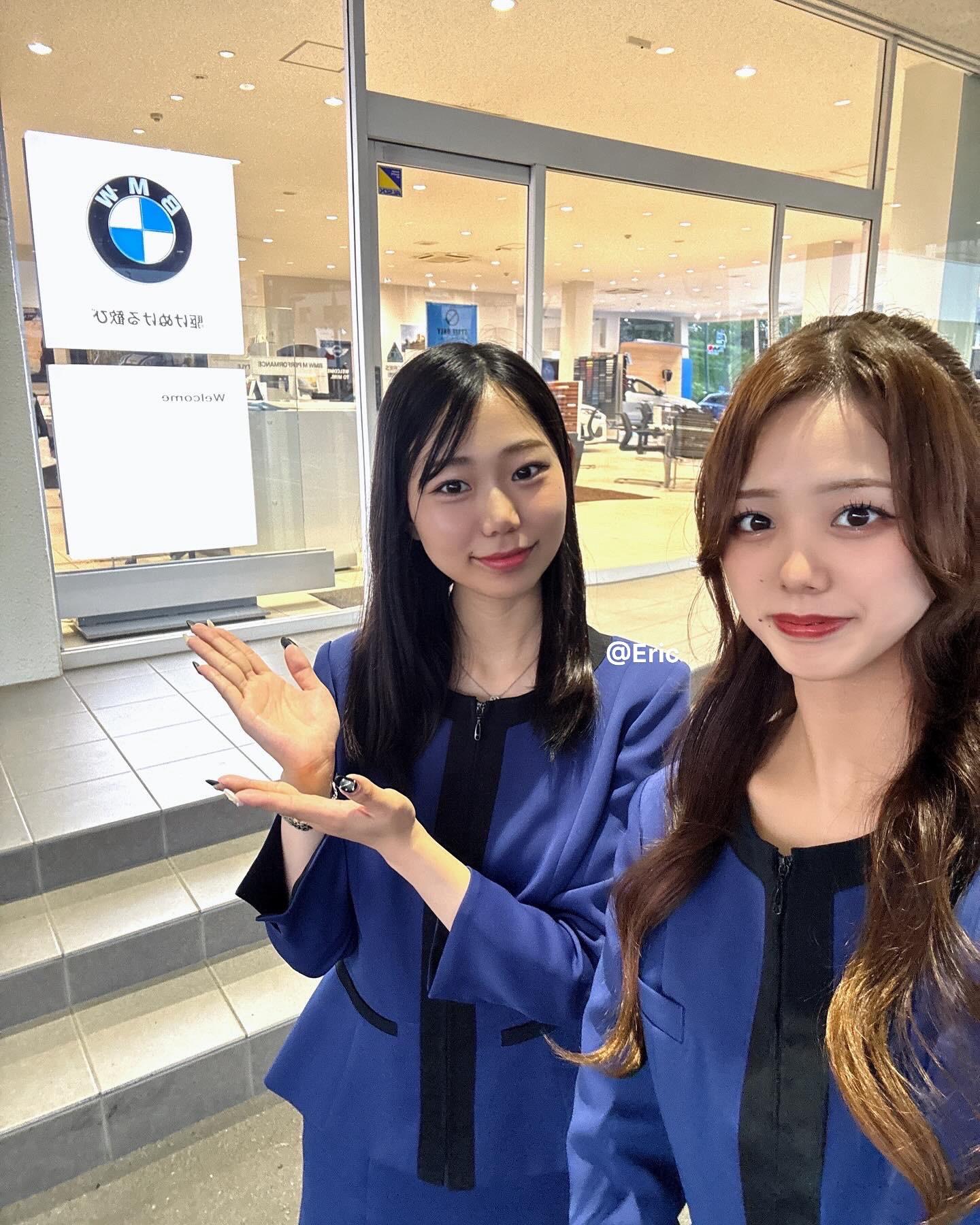 日本宝马4S门店销售形象。小姐姐们朝气满满呀