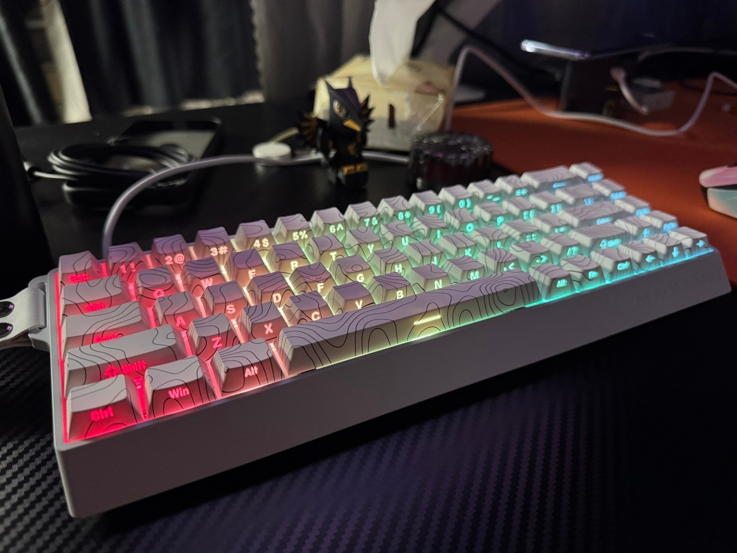 新键盘到了，美加狮 fire68 Ultra，全铝合金的质感就是好[赢牛奶][赢