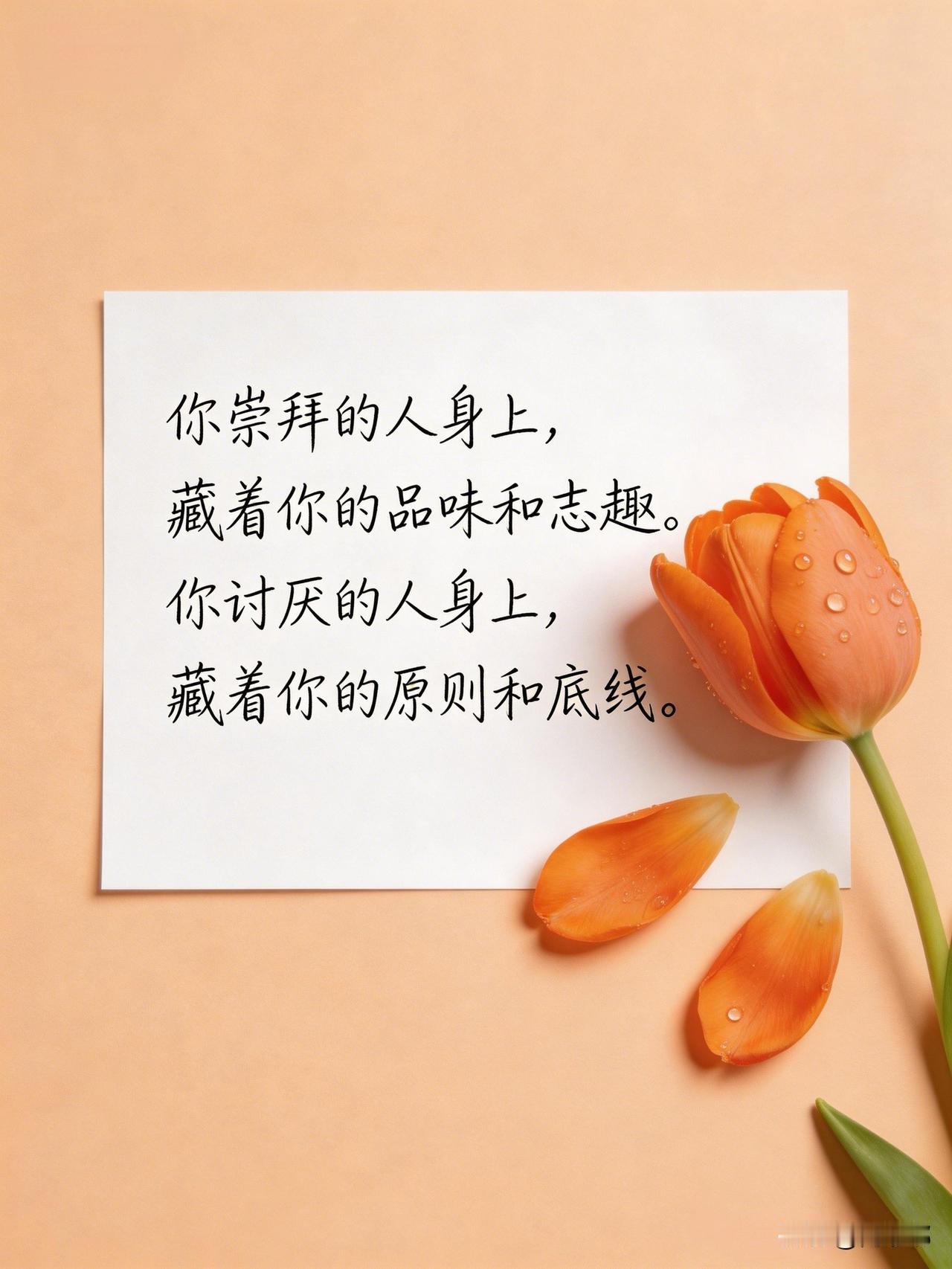 你崇拜的人身上，藏着你的品位和志趣，你讨厌的人身上，藏着你的原则和底线。[祈祷]
