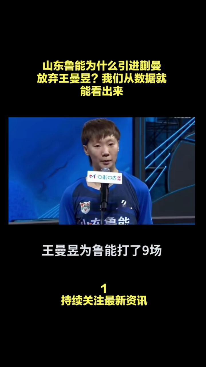 山东鲁能为什么引进蒯曼放弃王曼昱？我们从数据就能看出来。
山东鲁能为什么引进蒯曼