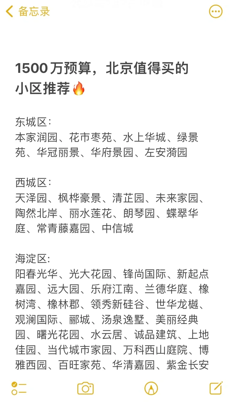 1500万预算，北京值得买的小区推荐🔥