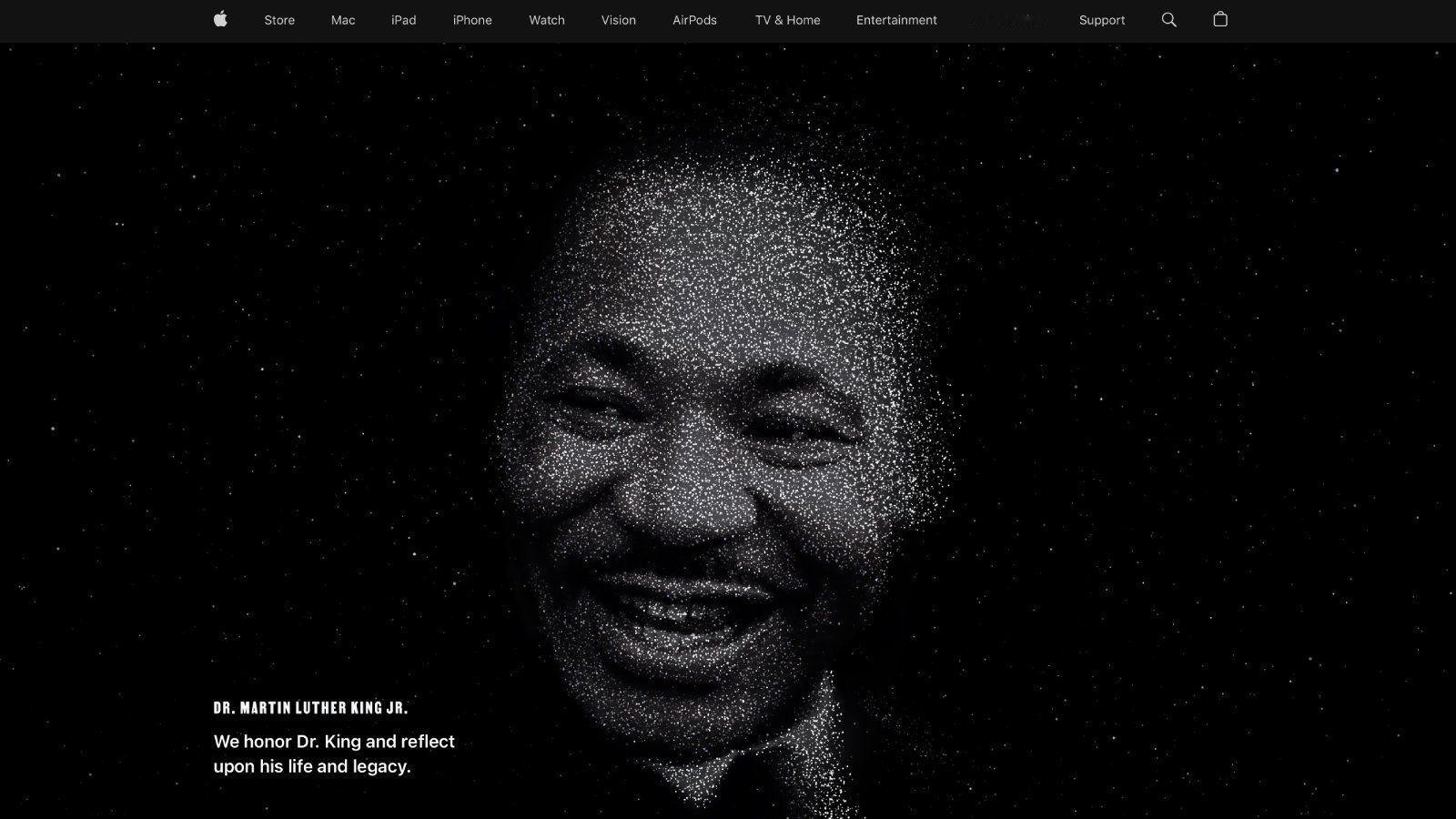 【Apple 以整版网站致敬 Dr. Martin Luther King Jr