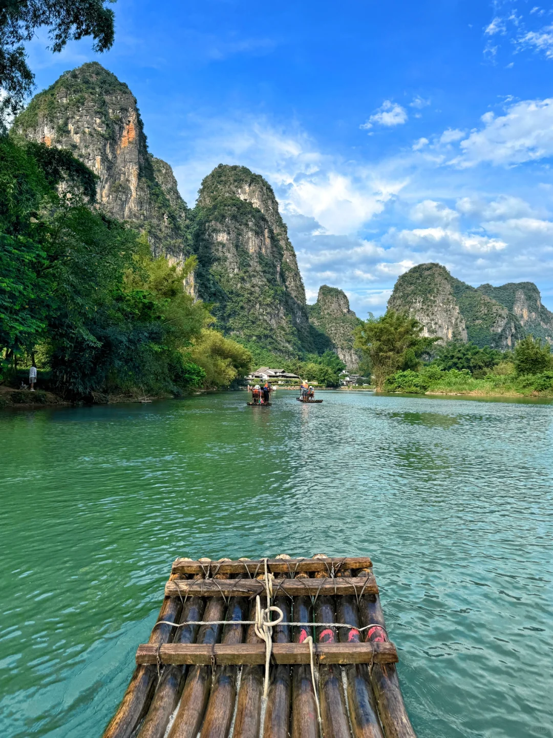 7.11阳朔实况💚选最后一班竹筏漂流最舒服‼️