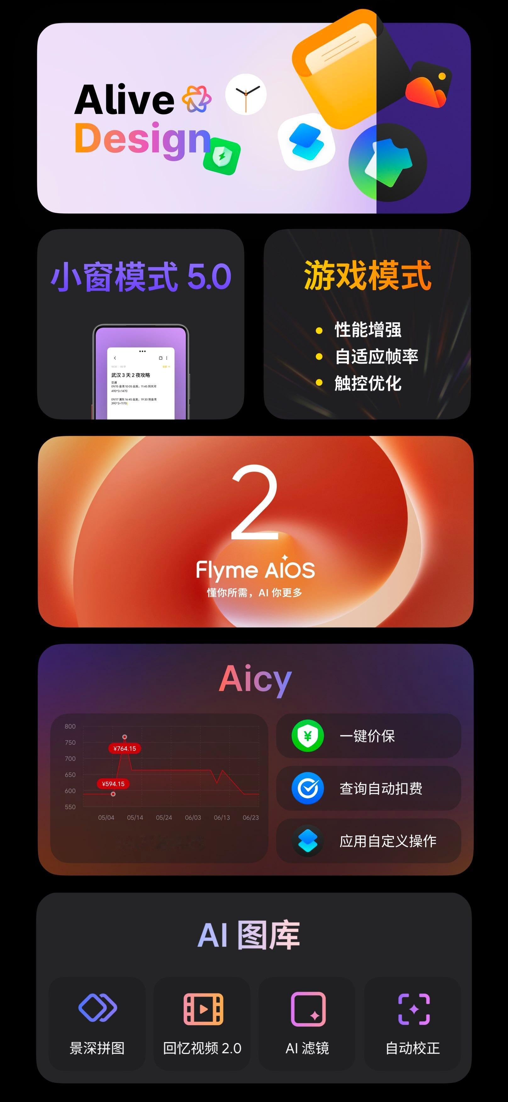 这是 AIOS 2 在近期带来的更新～魅族22 ​​​