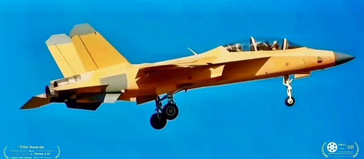 双垂尾双发教练/轻型战斗机侧面图