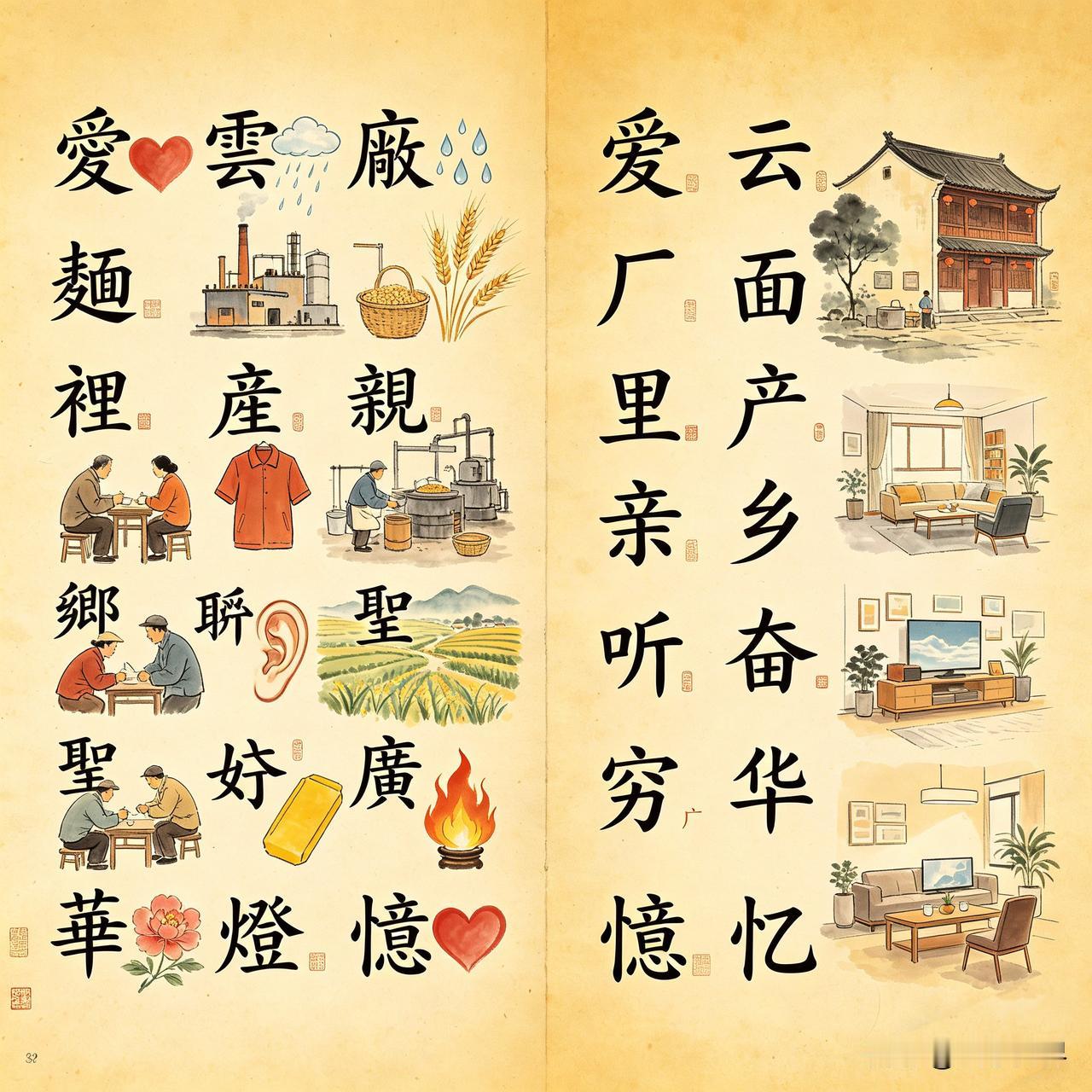 汉字简化后，意境丢了大半
 
爱字没了心（愛），云字没了雨（雲）。
厂字空了（廠