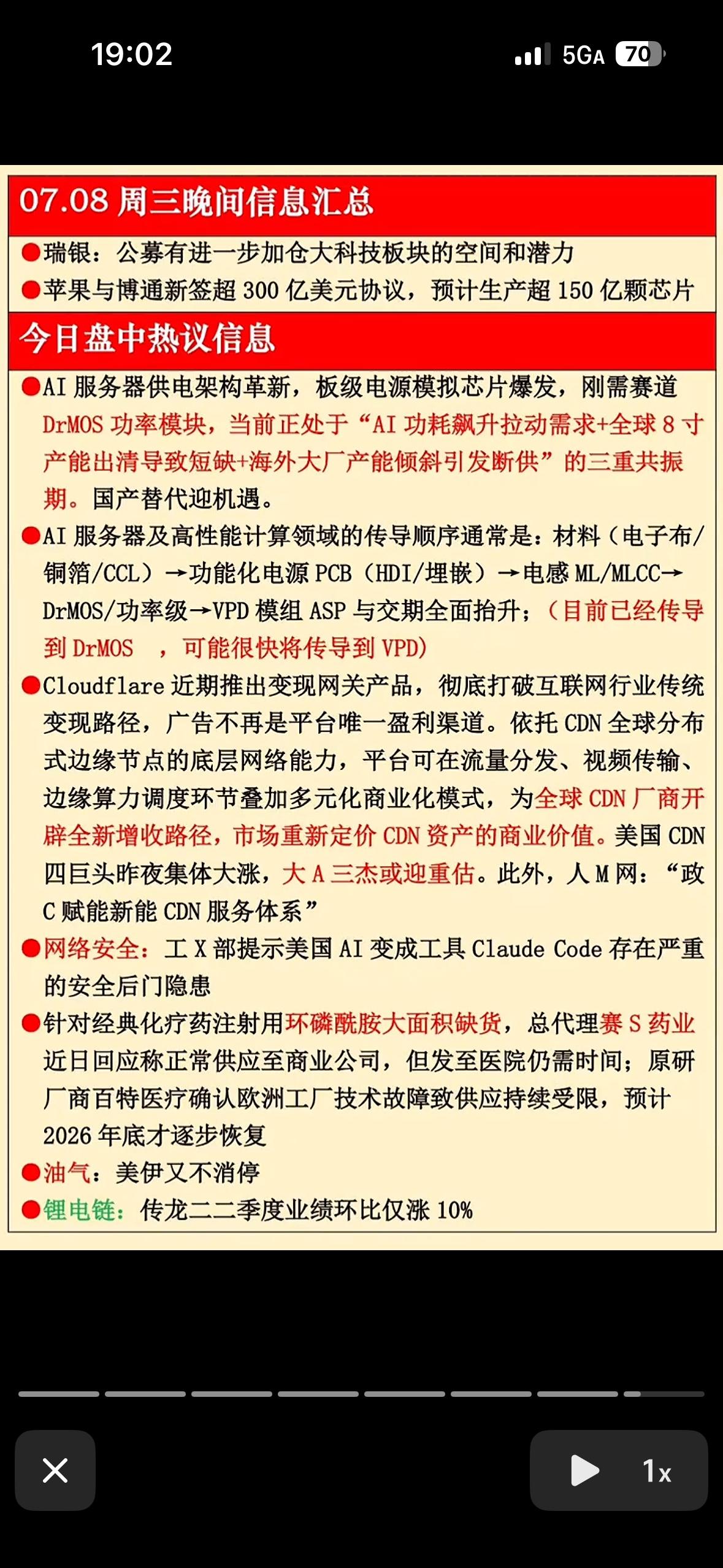 7月8日周三晚间信息速递！AI芯片爆发，CDN迎来重估，这波科技红利别错过呀～