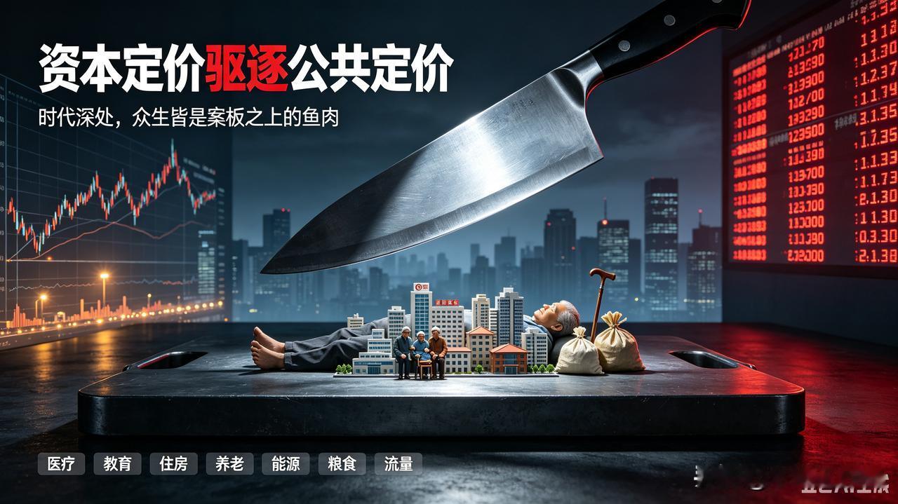 资本定价驱逐公共定价：众生皆是案板之上的鱼肉
 
当下时代最隐蔽、最无解、最悄无