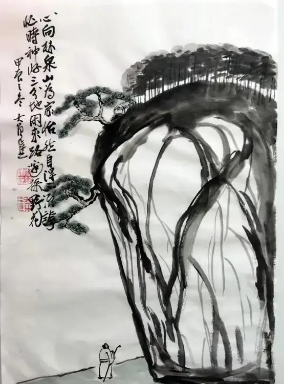 心向林泉山为家，怡然自得不须夸。
忙时种好三分地，闲来路边采野花。