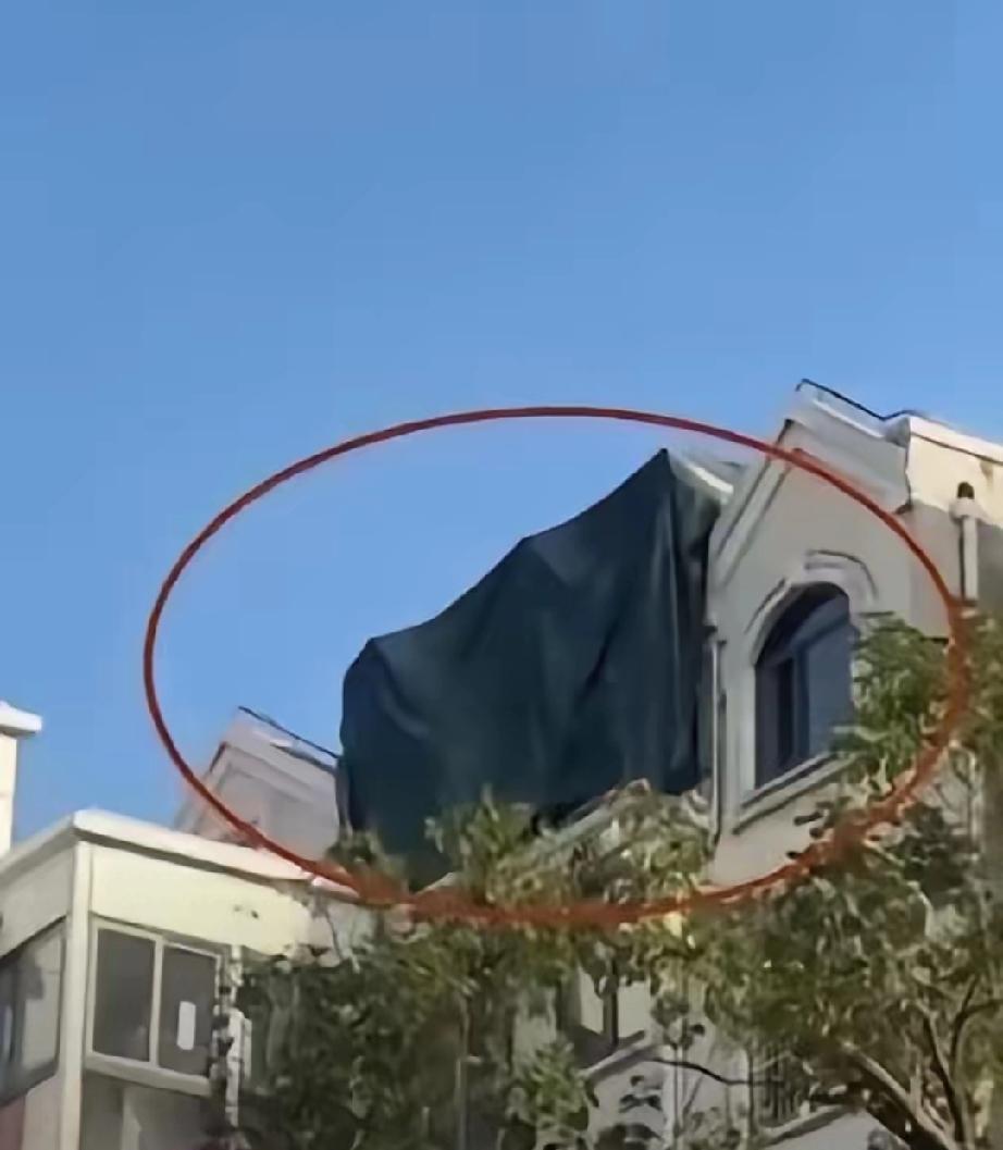 上海，男子发现小区一栋楼的楼顶盖了块黑布，怀疑存在违建，便进行了举报。哪曾想，第