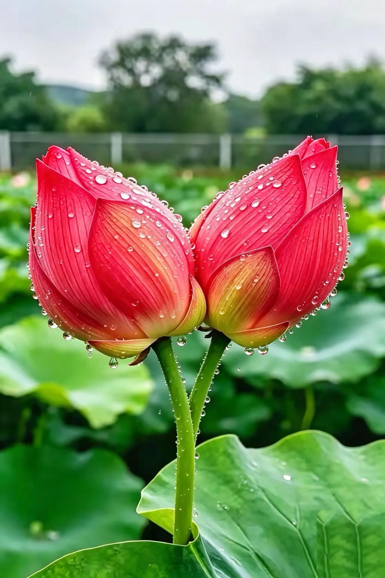 上联：夏雨荷花艳;
下联：冬雪寒梅傲