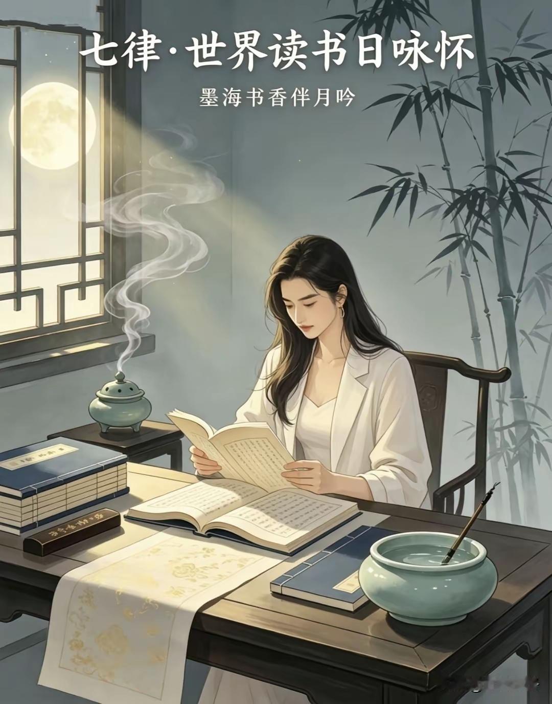 《读好书》
书中自有黄金屋，
深耕细耘价值高。
营养吸收消化好，
增长知识业绩高