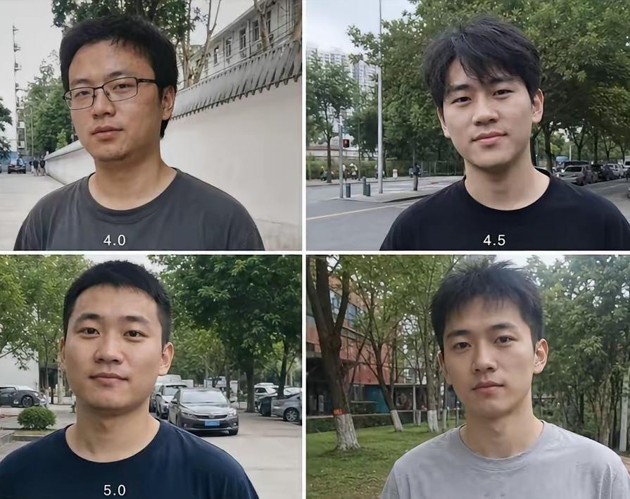 你认可下面4人的打分吗？下面4人谁的分数是你理想中的分数。一号4.0分，2号4.
