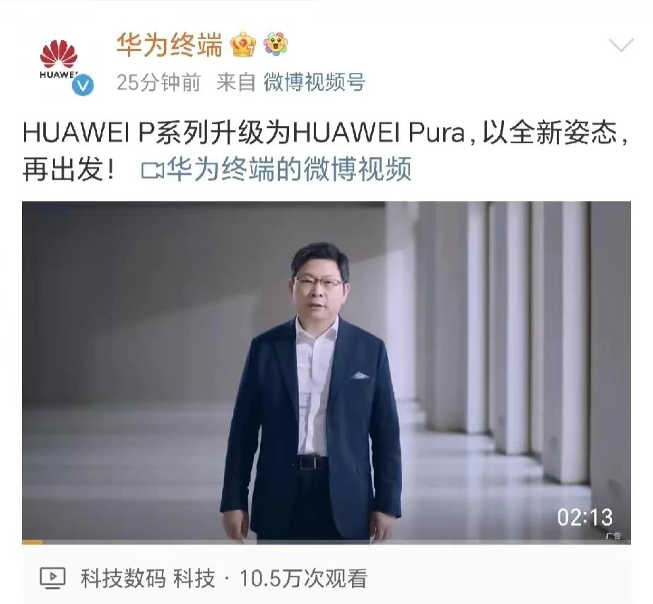 华为P系列更名HUAWEI Pura 主题追逐本心，锐意向前。大家知道Pura怎