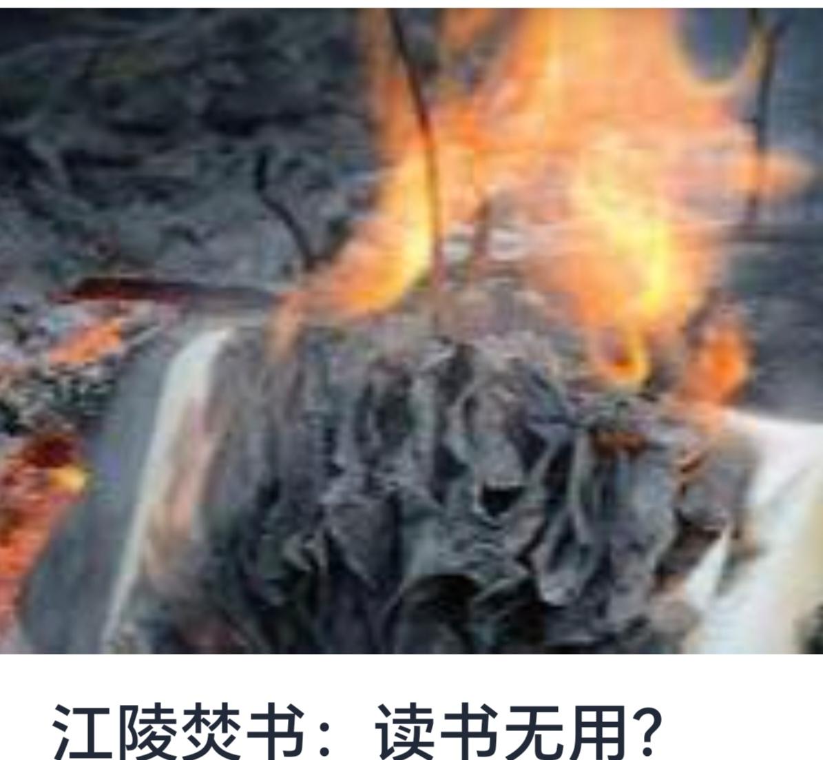江陵焚书：读书无用？——历史、反思与启示



“焚书坑儒”作为中国历史上一段极