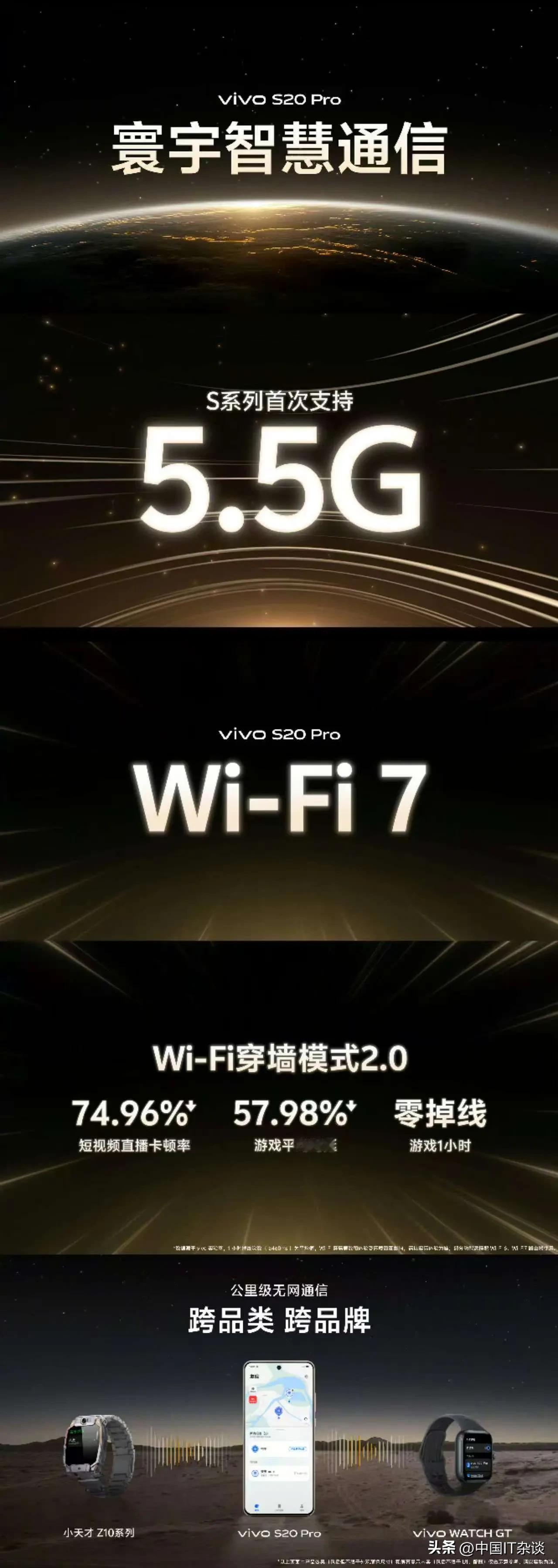 vivo S20 Pro寰宇智慧通信：
S20 Pro是S系列首次支持最新5.5