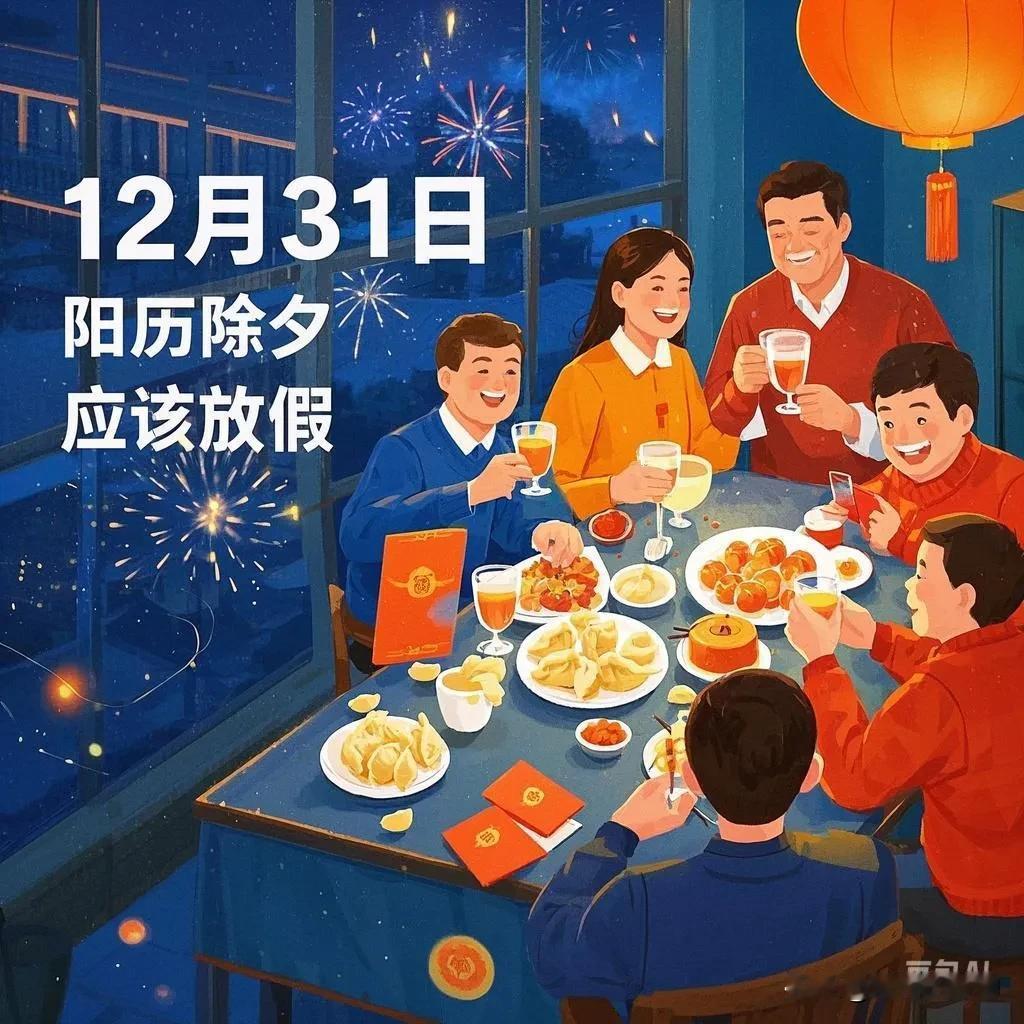 我首次提出12月31为阳历除夕这个概念
而且我建议今天放假
看现在跨年活动非常热