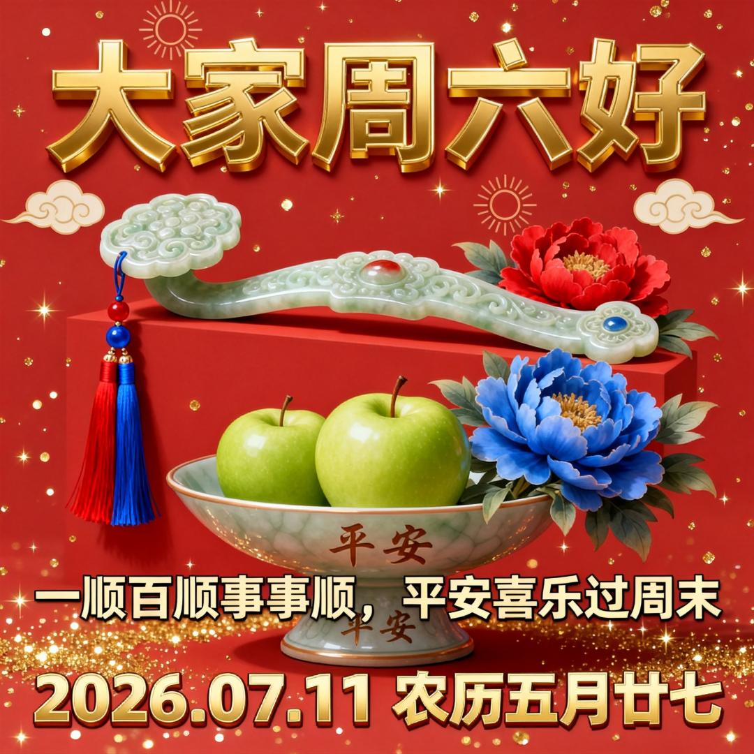 今天是 2026 年 7 月 11 日，农历五月廿七，周六🌞，清晨柔风🍃来相