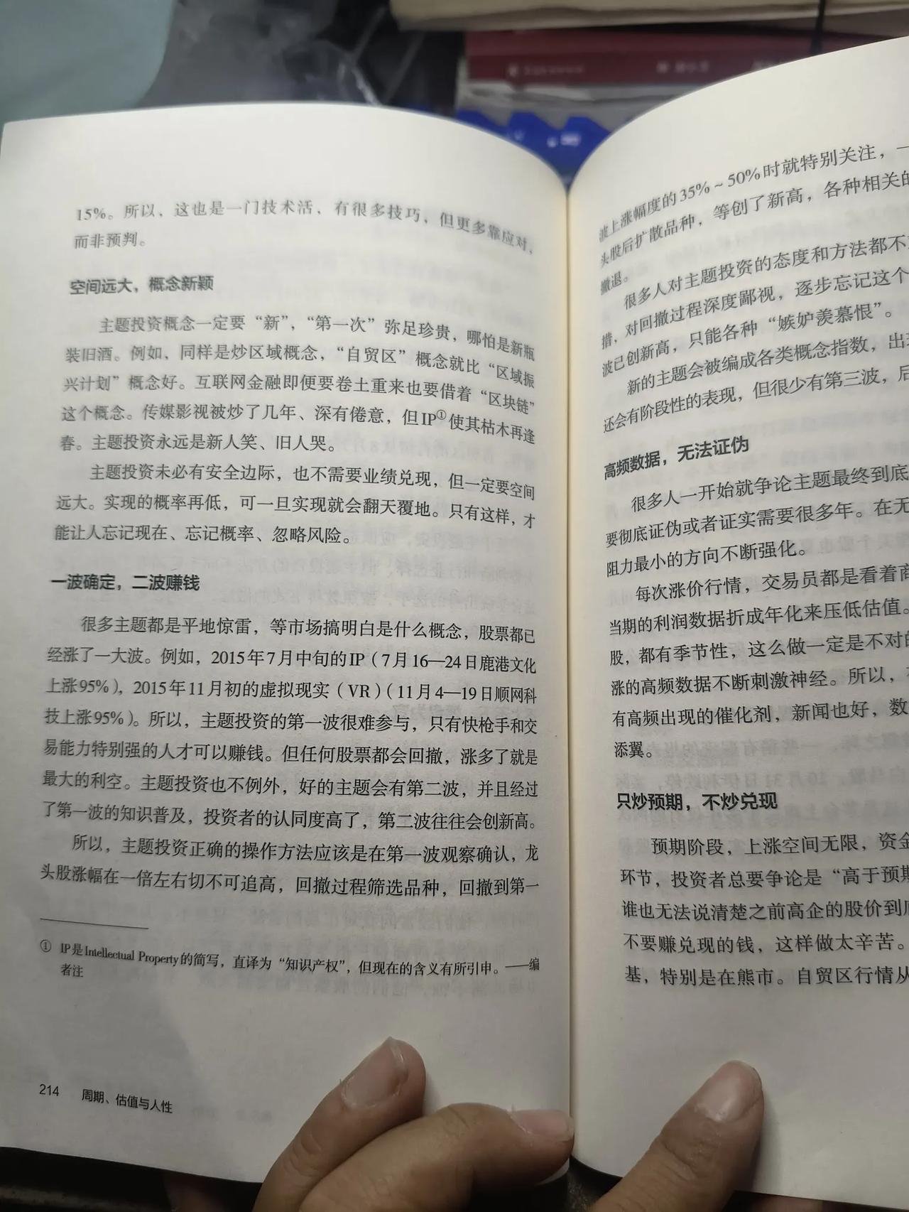 主题投资:
新颖题材，哪怕新瓶装旧酒。
一波确认，二波挣钱
高频数据，新闻助推