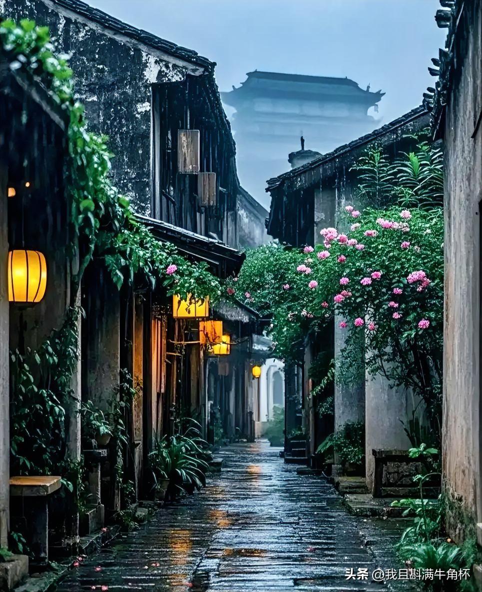 下联：青砖古巷落花风
上联：有请雅士[玫瑰][玫瑰][玫瑰]