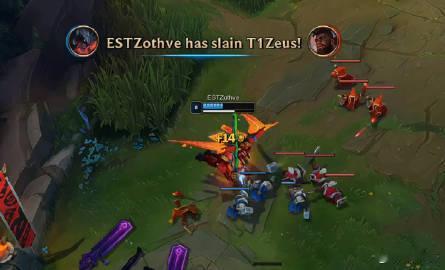 #Zothve剑魔单杀zues# #EST输人不输阵# 这就是没有定制版本的t1