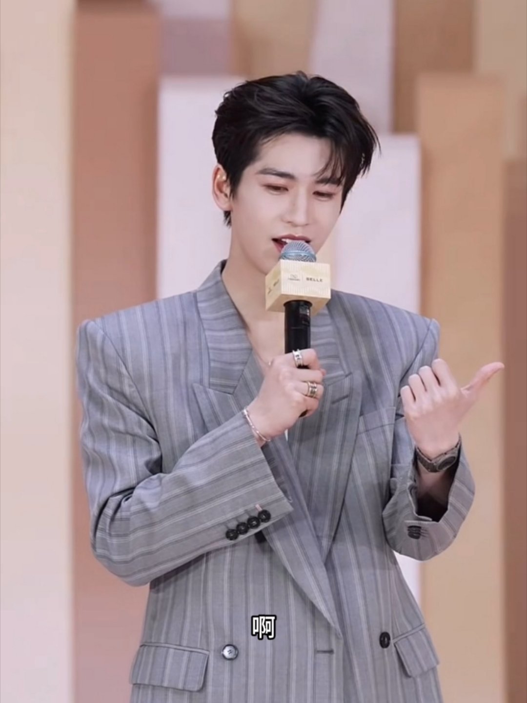 张凌赫说旅游要带上小核桃们 今天张凌赫亮相深圳线下活动，主持人问及外出旅游会携带