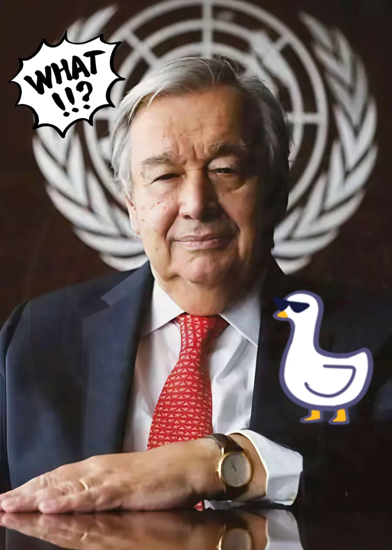 快讯！快讯！
联合国秘书长宣布了！
联合国秘书长古特雷斯在纽约总部表示，咱国提出
