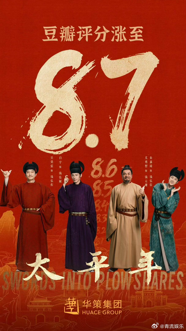 太平年豆瓣评分涨至8.7 由等主演的影视剧《太平年》豆瓣评分涨至8.7分[打ca