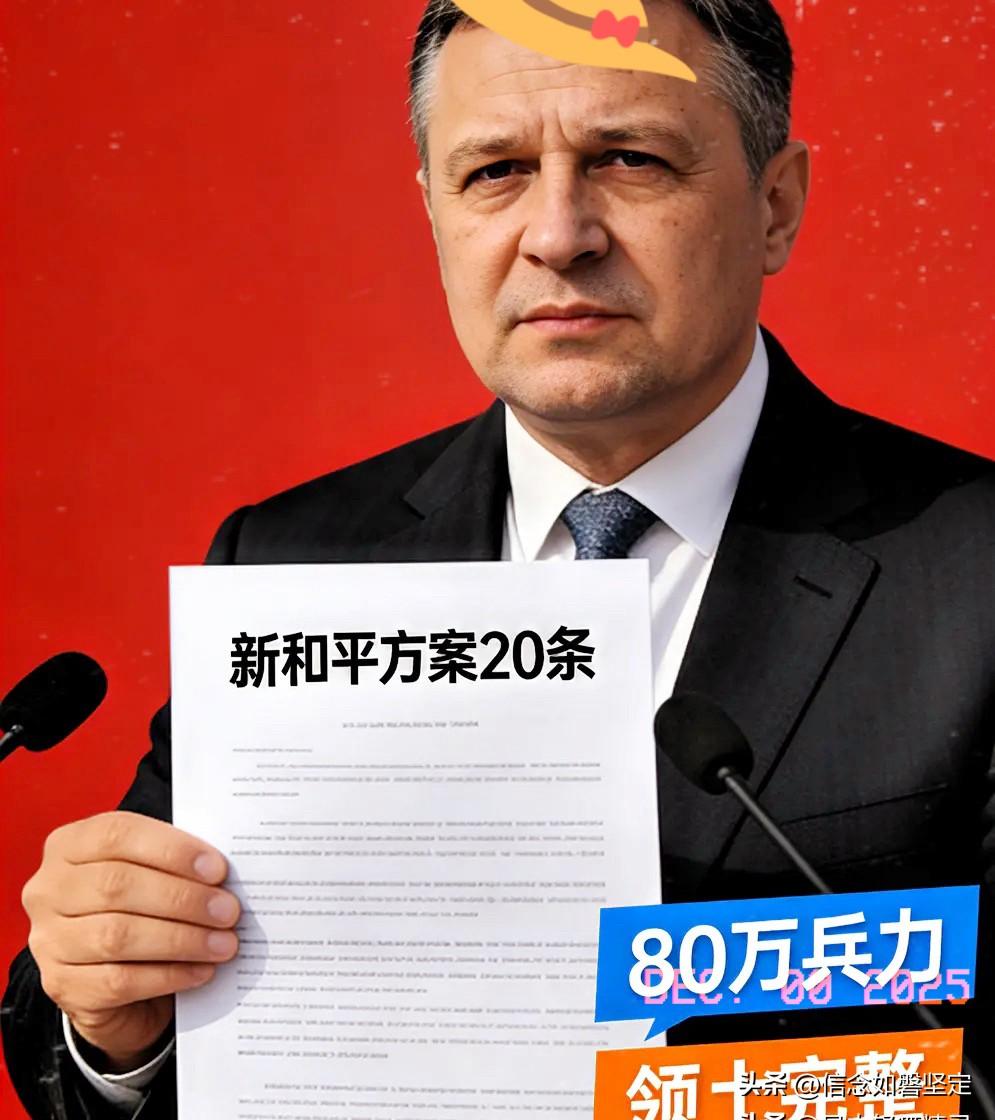 乌克兰表态！
要出手了！

乌克兰向美国提出的新和平方案，又从28条缩减为20条