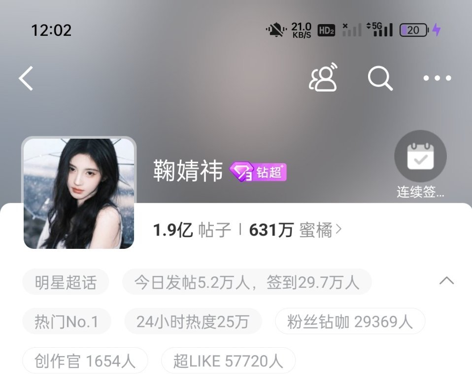 鞠婧祎超话又上热门第一了🐮来战 ​​​