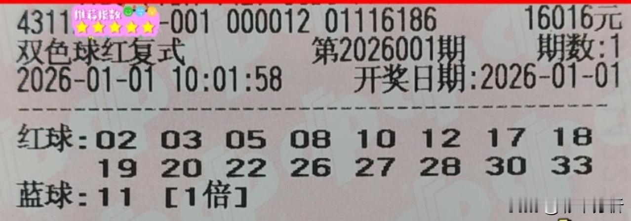 1.6万大复式来啦！湖南最顶级的16+1大票现身，去年全年没停止过，新年001期