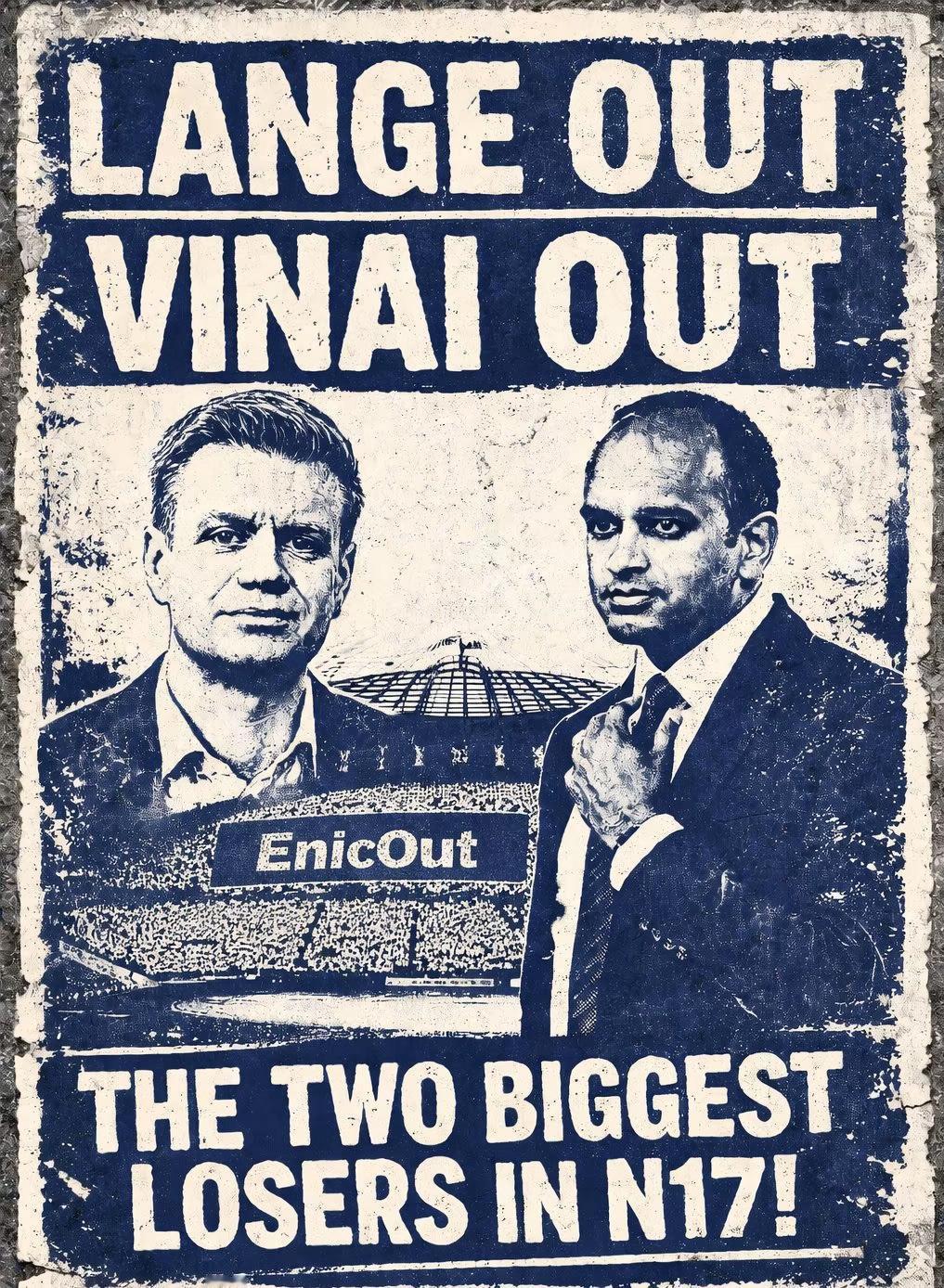 热刺的CEO文卡特山姆和总监兰格，对于球队快降级有没有责任呢？当然有啦。不过兰格