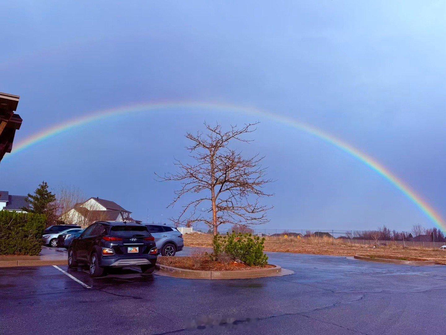 乖妈昨天外出拍到的🌈 