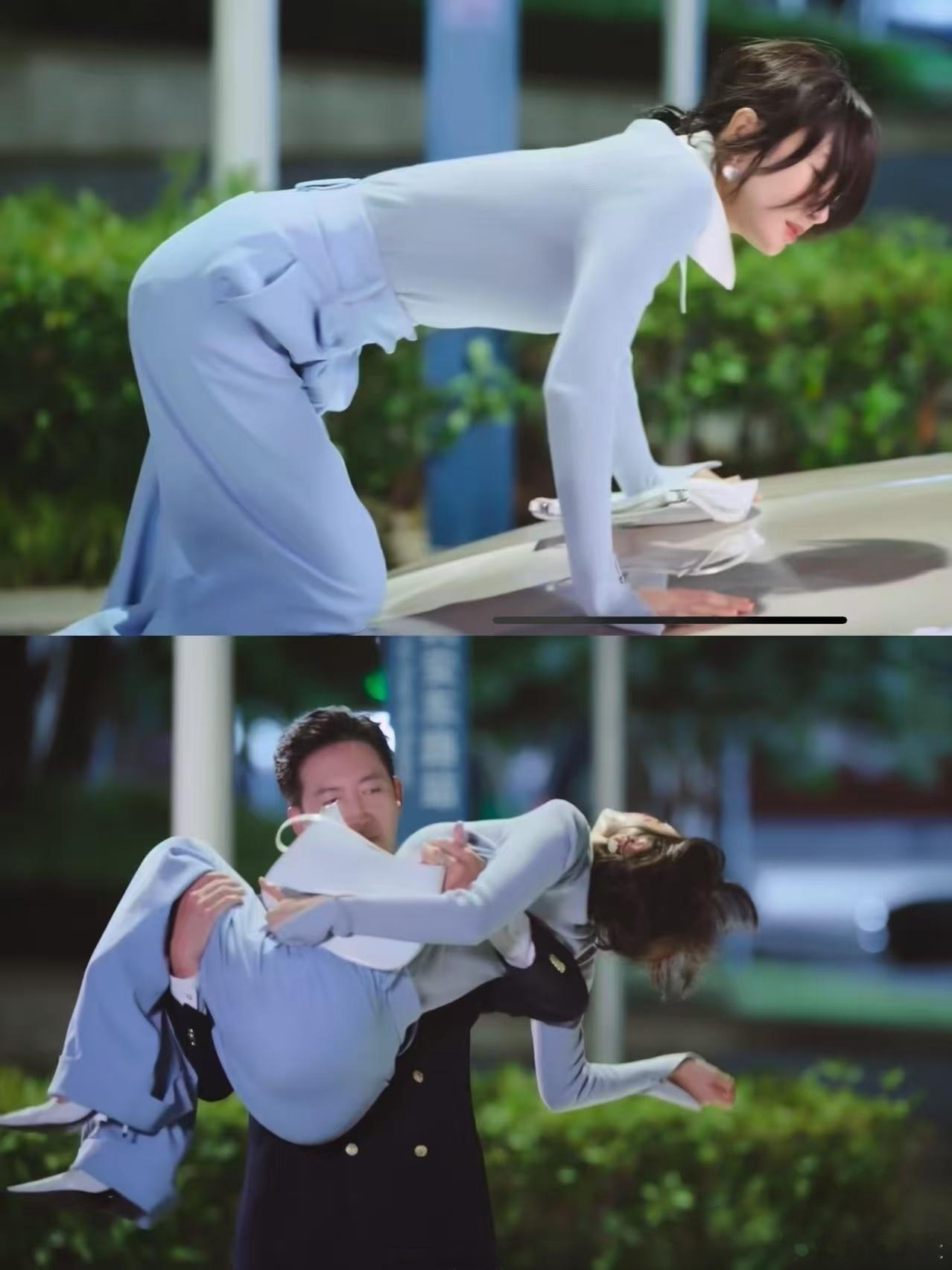 秦岚才是标准的建模脸、建模身材。 