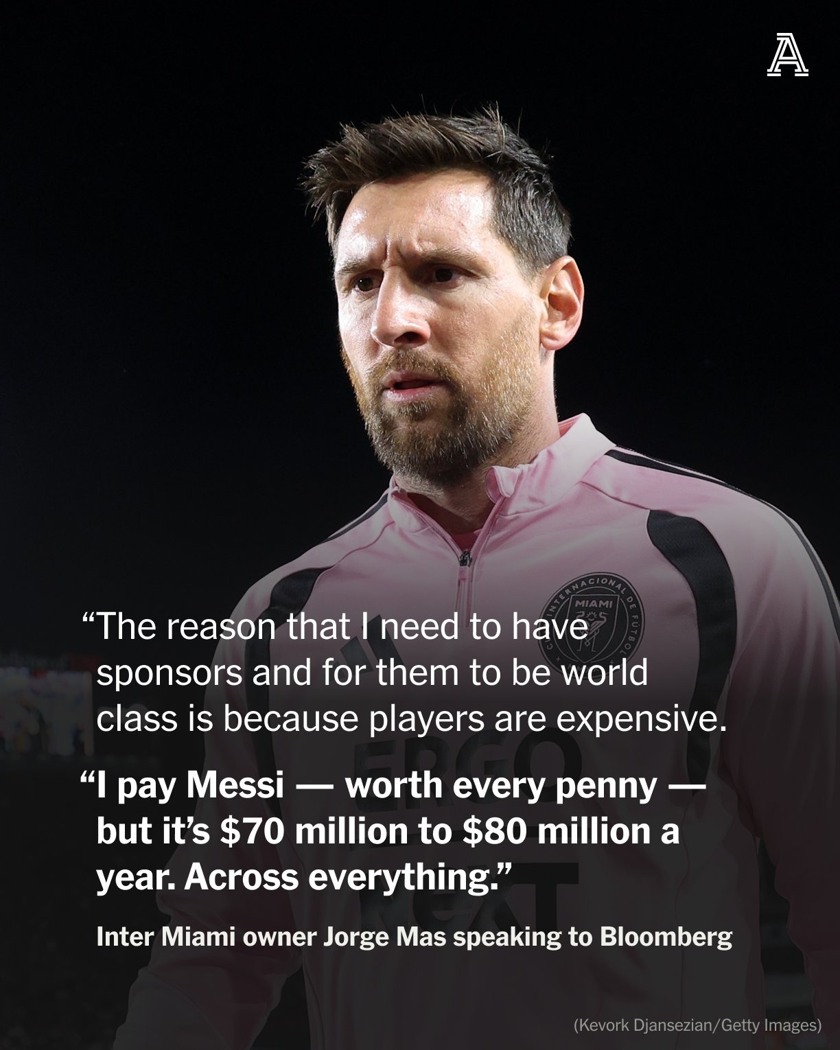 【这就是球王🐐】据TA的报道，迈阿密国际￼老板豪尔赫·马斯本周在接受彭博社采访