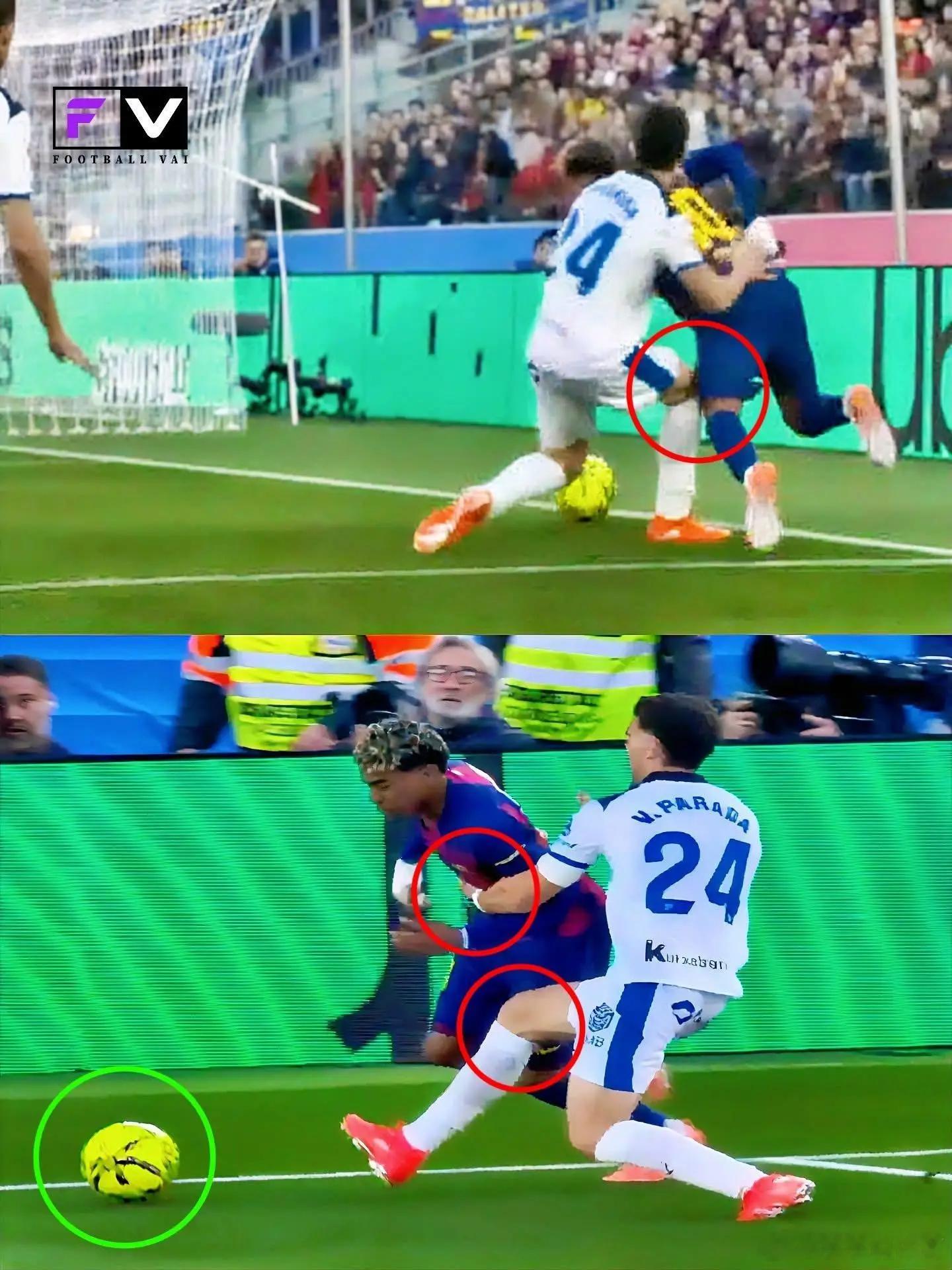 西甲裁判极丑陋，皇马为所欲为🚨根据国际足球协会理事会（IFAB）规则：如果防守