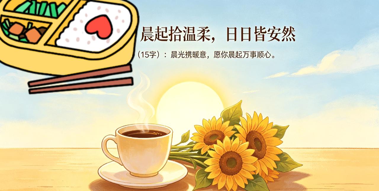 晨起拾温柔，日日皆安然

晨光携暖意，愿你晨起万事顺心。