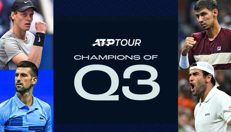 🎾 新纪录与新冠军的崛起！
ATP巡回赛第三季度回顾：

在从欧洲红土到北美硬