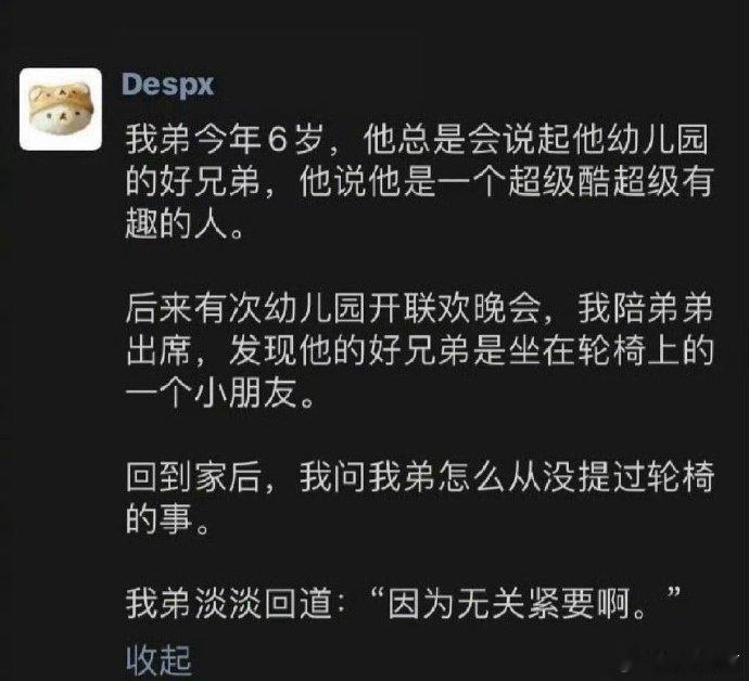 弟弟从没提过他的朋友坐轮椅 