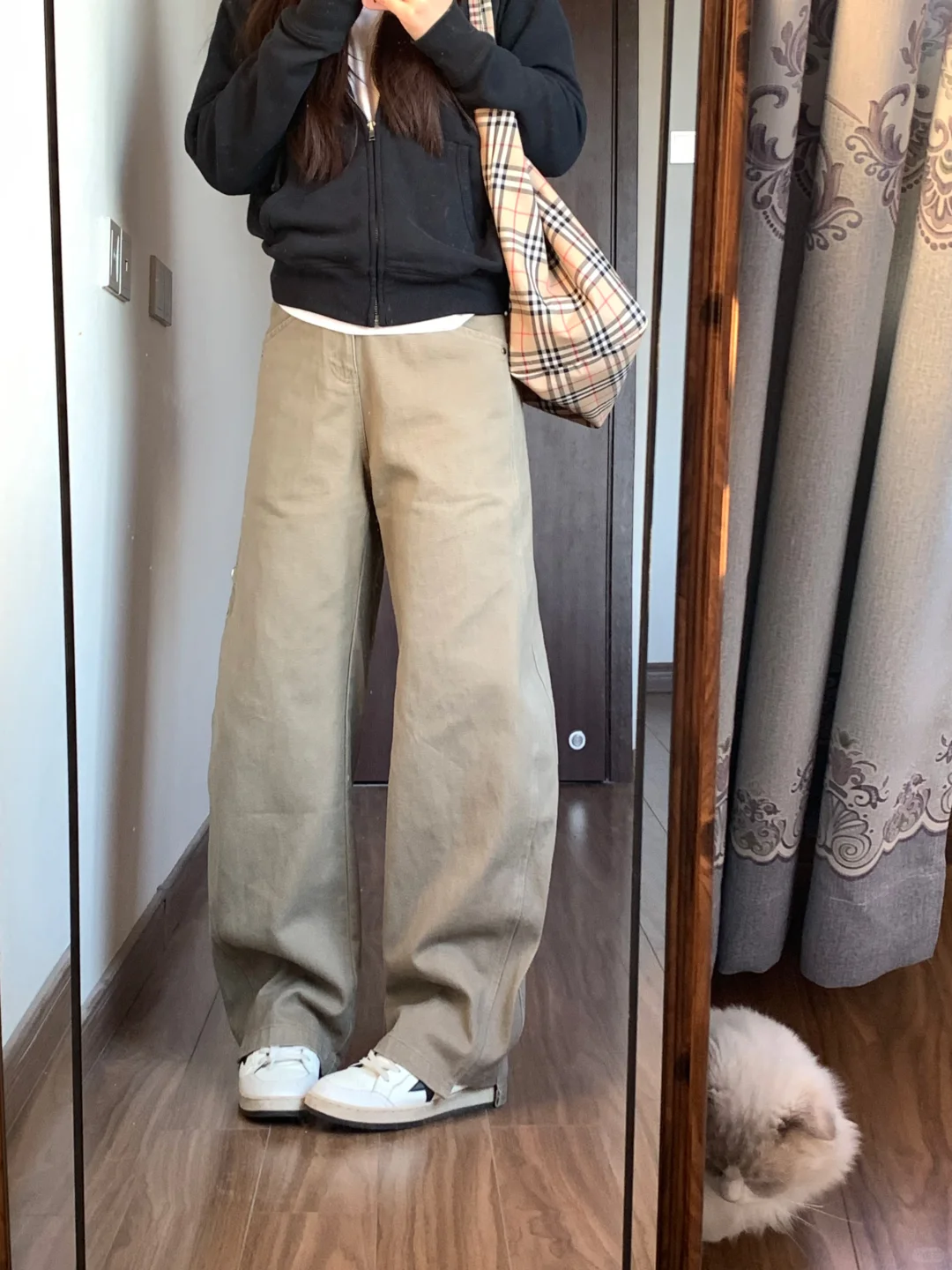 158/105微胖梨形终于买到超满意弯刀裤！🥰