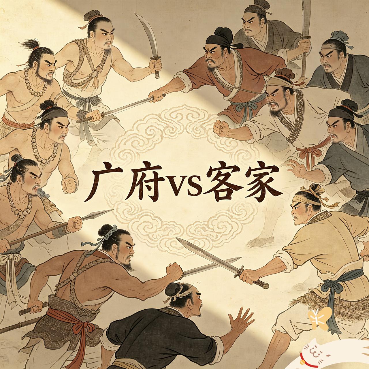 广府VS客家，土和客之争。其背后，本质上还是汉越族群内部，在珠三角广府地区，对立