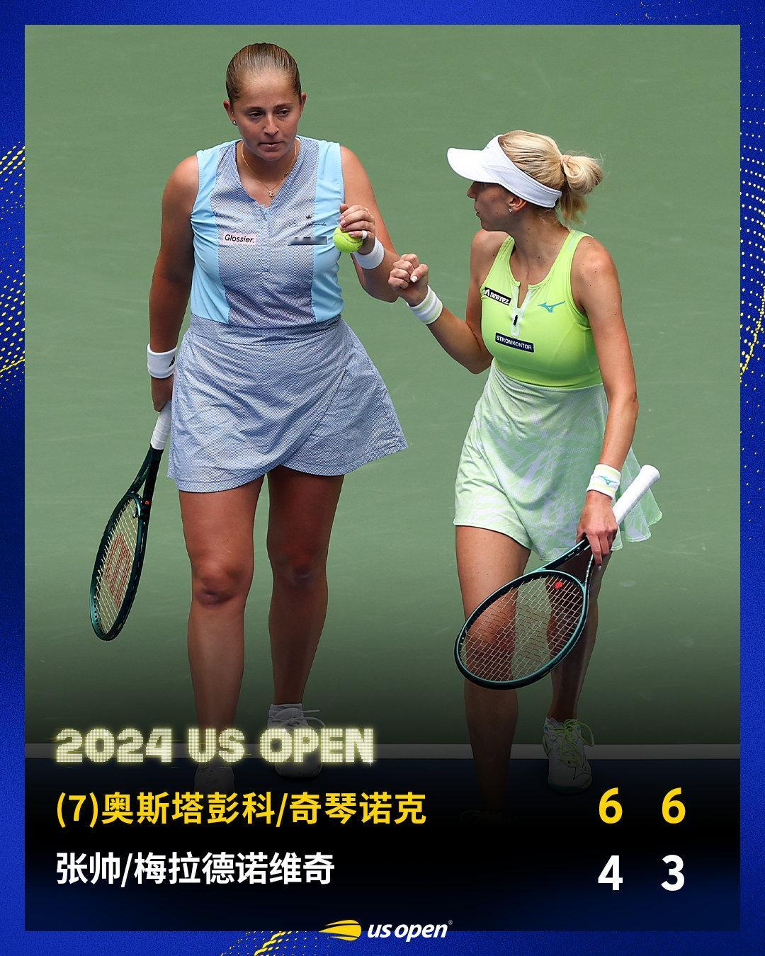 奥斯塔彭科/奇琴诺克夺冠🏆#美网2024#女双决赛，赛会七号种子奥斯塔彭科/奇