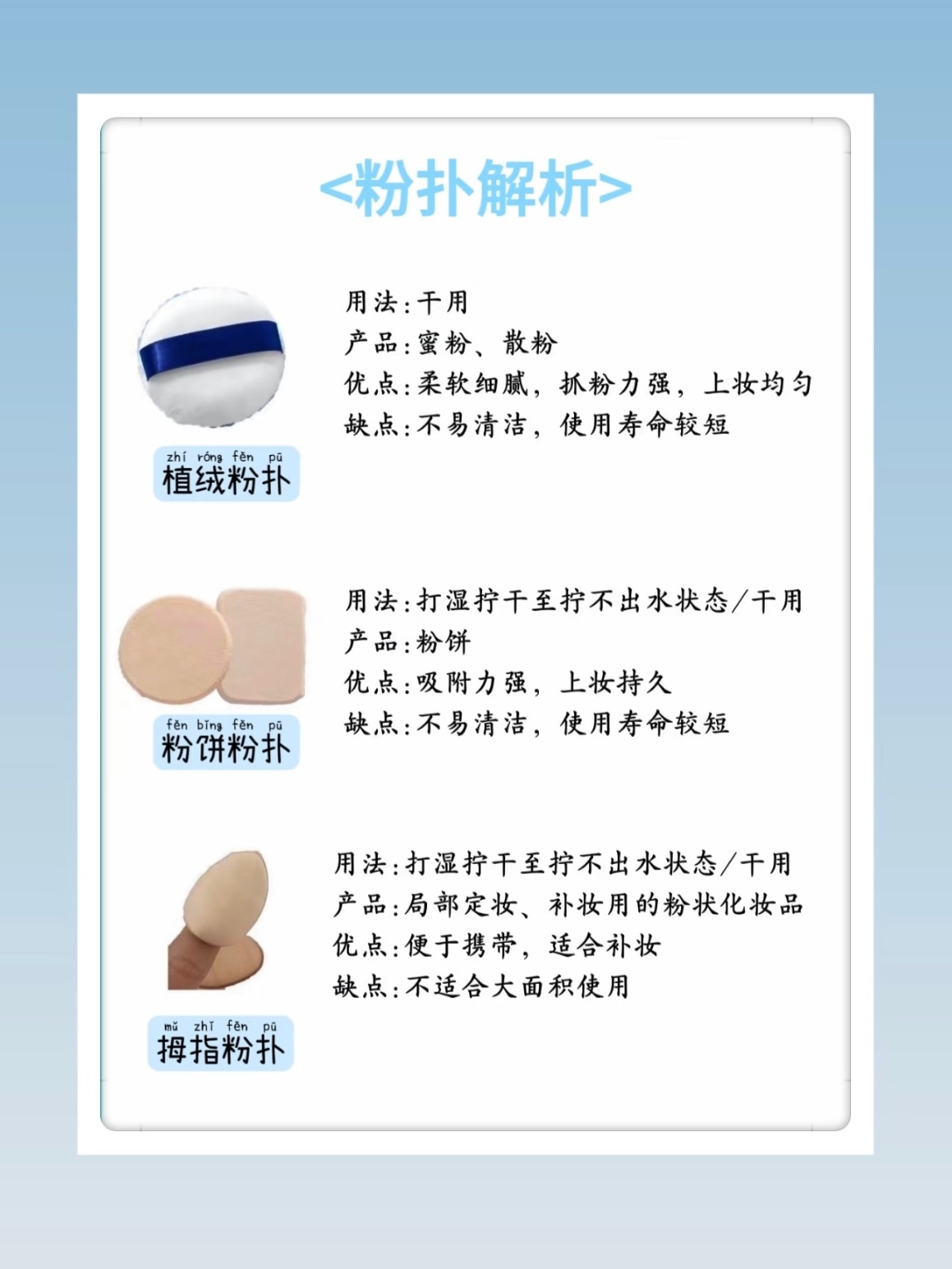 谁还搞不懂各种粉扑用法啊🥹整理了9大类粉扑保姆级使用攻略，直接封神！原来不同粉