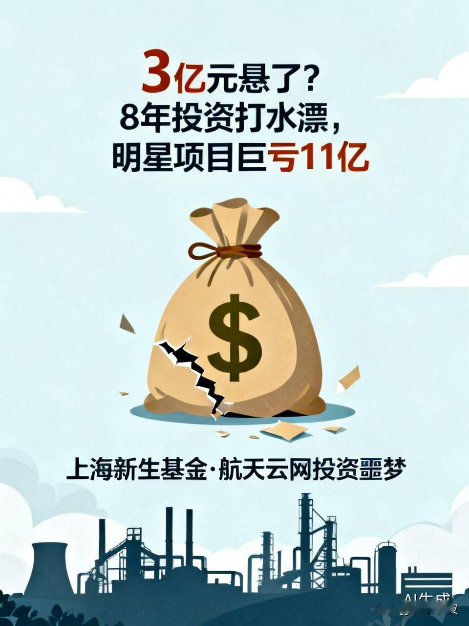 3亿元悬了？8年投资打水漂，明星项目巨亏11亿，多少人的钱被套牢！

  投进去