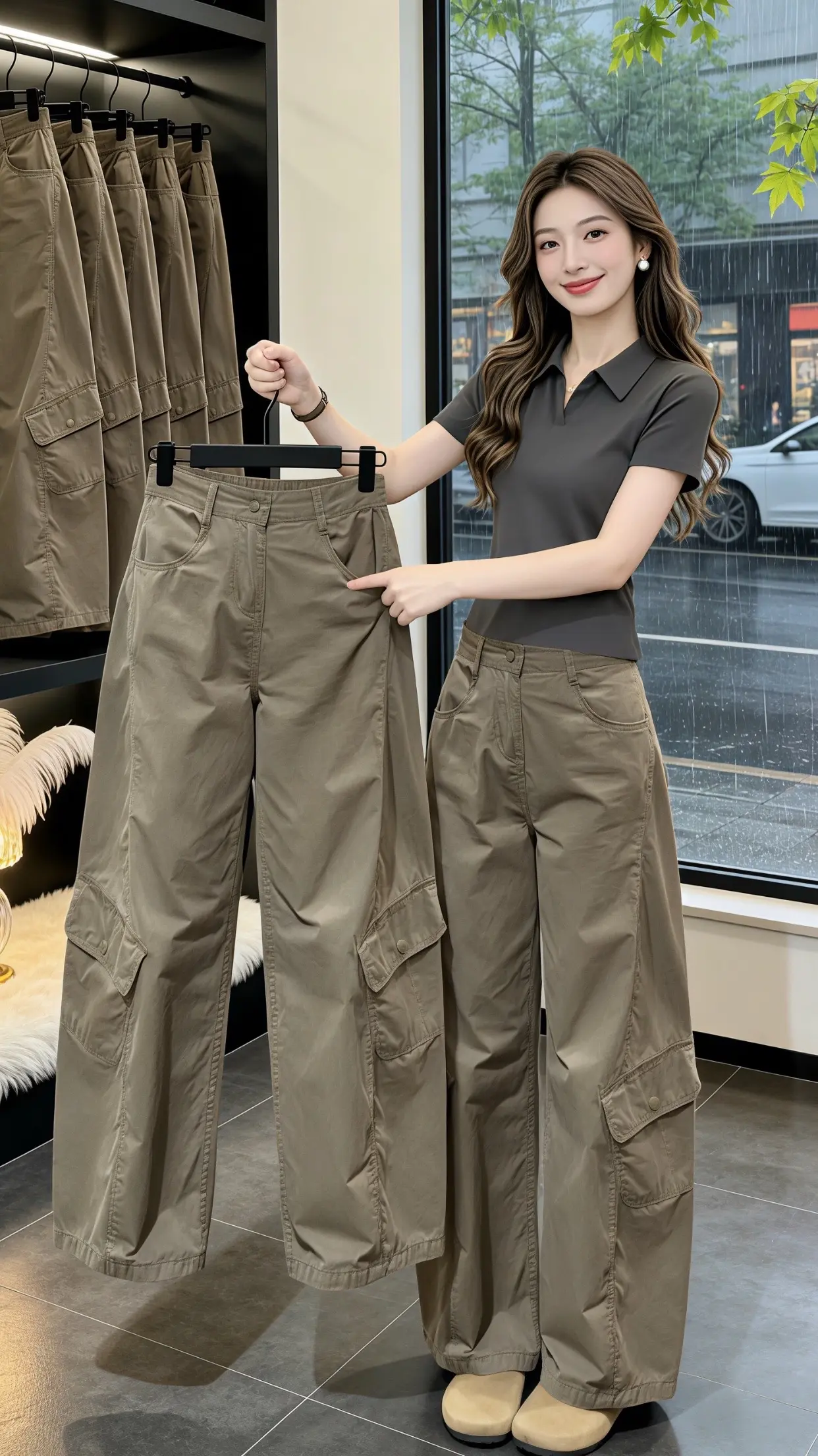 高颜值炸街女工装裤 一周穿搭潮裤 穿出自己的风格 早春穿搭 显瘦显高显气质