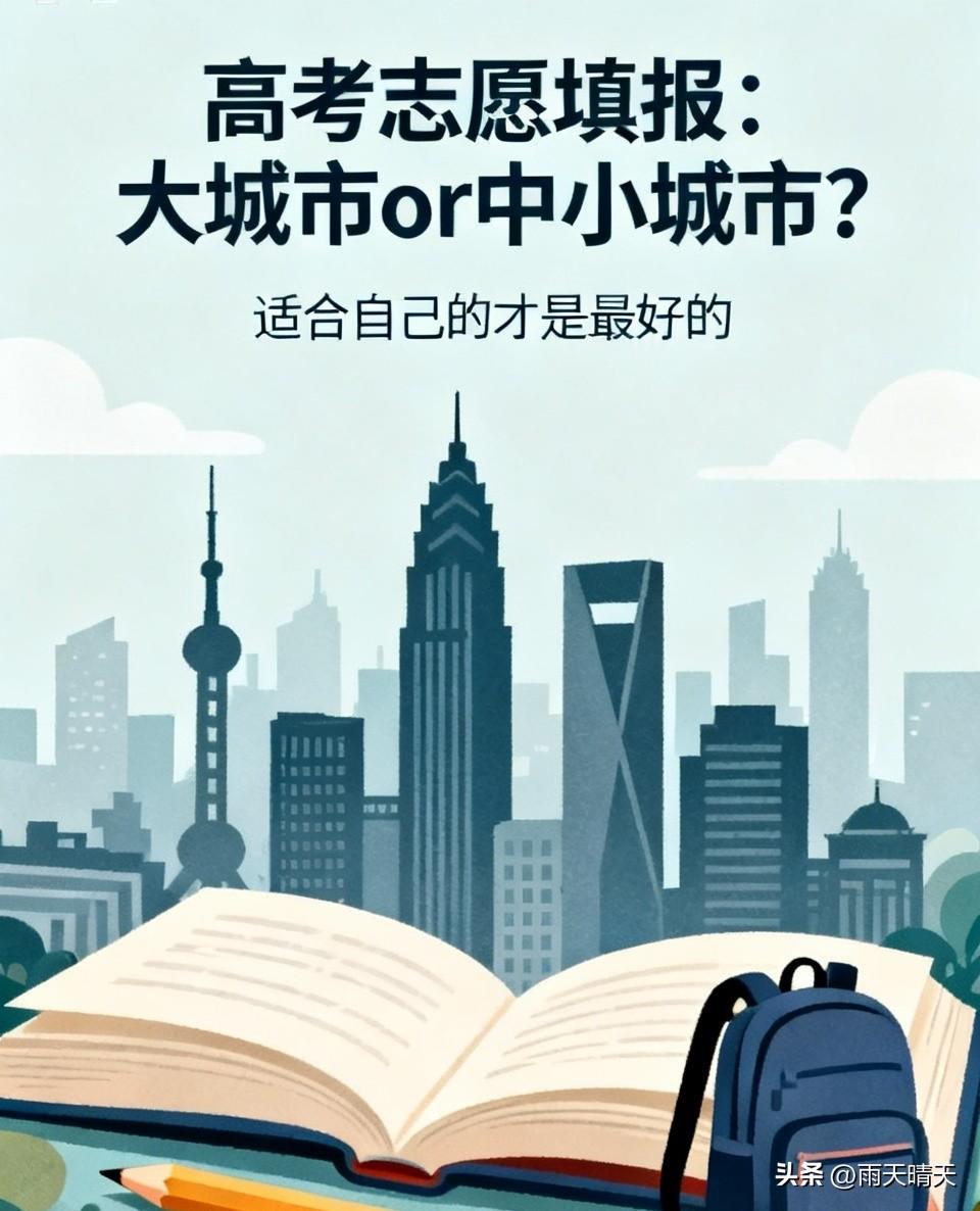 在填报高考志愿时，是否选择大城市，需要综合多方面因素考虑。不能仅仅因为大城市的繁